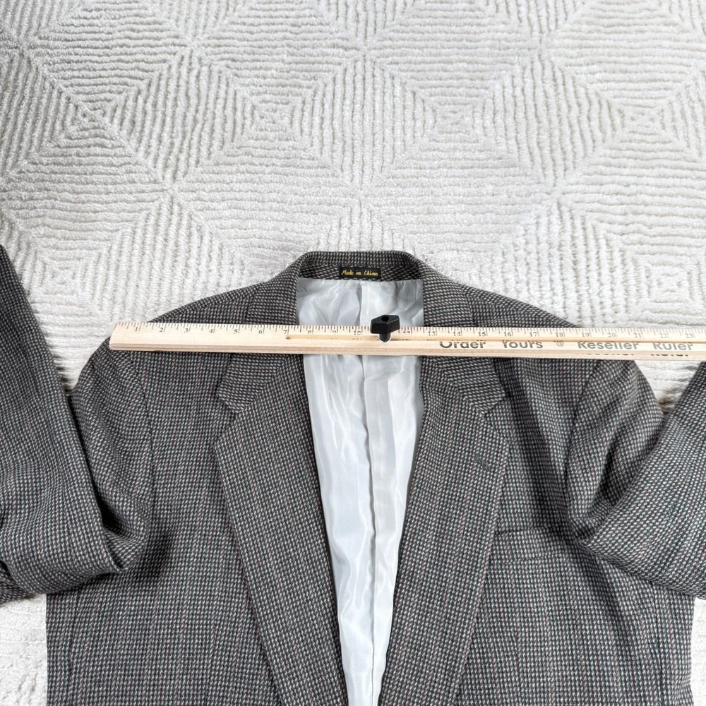 Vintage Jordache Blazer Mens 46L Linen Wool Sport Coat Academic Old Money 80s